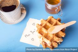 Waffles with honey and miss you message 42Ea35