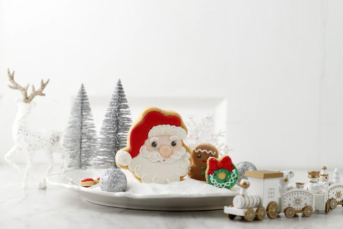Santa Claus Christmas Sugar Cookies
