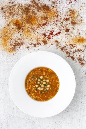 Traditional Harira soup for Ramadan