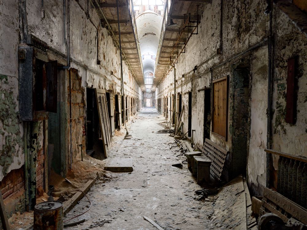Cellblock 6 at the Eastern State Penitentiary in Philadelphia, Pennsylvania