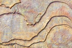 Surface of river soil with minerals