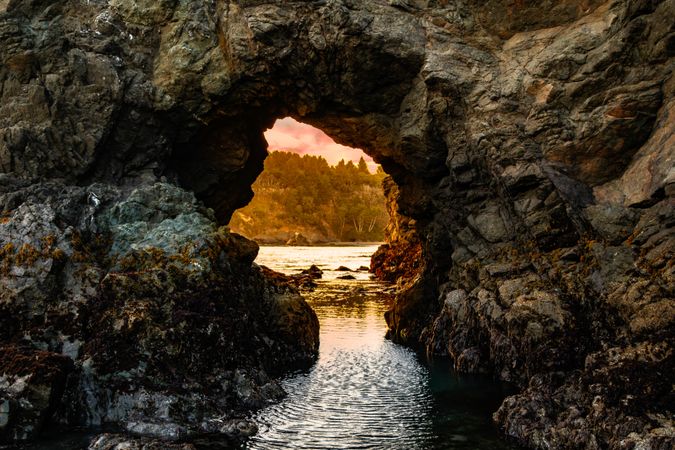 Beautiful rock pool on the coast