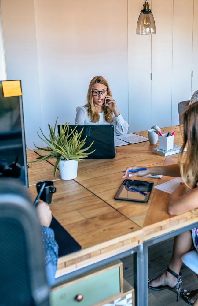 People working in a coworking office