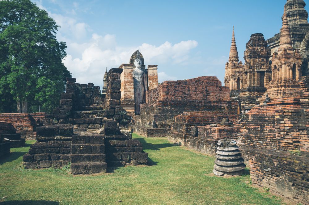 Ruins of old oriental temple