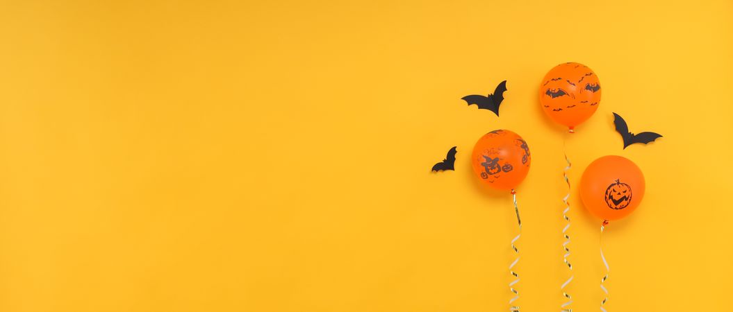 Concept of Halloween, Halloween balloon, space for text