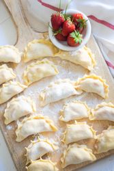 Traditional Ukrainian dessert dumplings