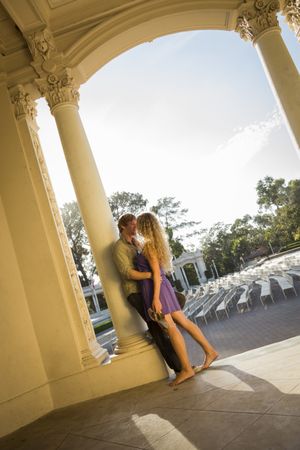 Loving Couple Portrait in the Outdoor Amphitheater