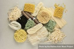 Top view of variety of noodles 56rLV5