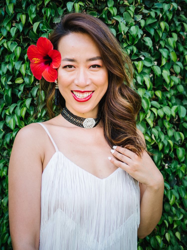 Portrait of a young elegant Asian woman