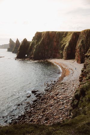 Picturesque seascape with whimsical cliffs