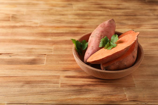 Sweet potato, concept of healthy food, vegetables