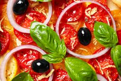 Concept of tasty food, delicious Vegetable galette