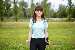Sport woman on fitness training outdoors workout