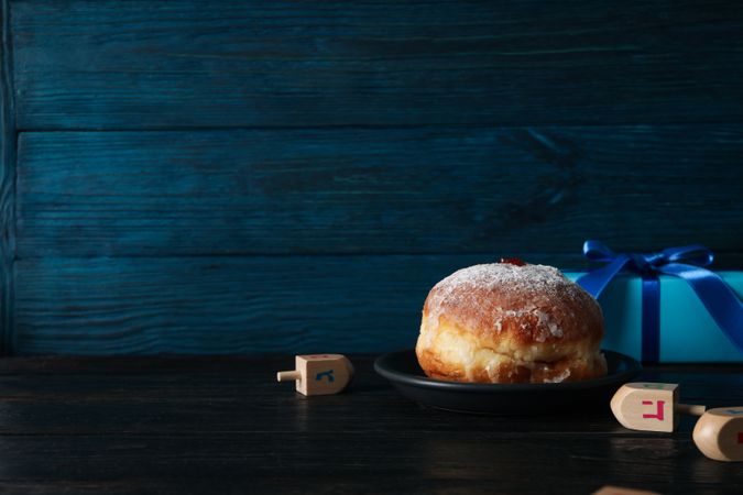 Concept of Jewish holiday, Hanukkah, space for text