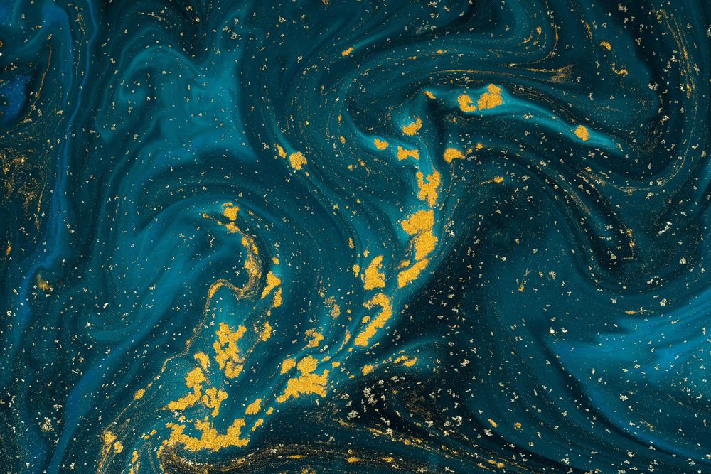 Blue and gold marble texture