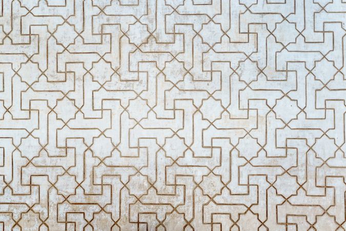 Islamic tiled walls in the Alhambra of Granada