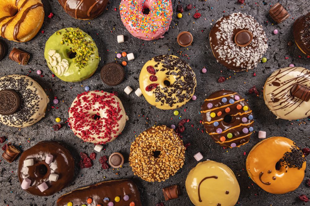 Doughnut with colorful candy