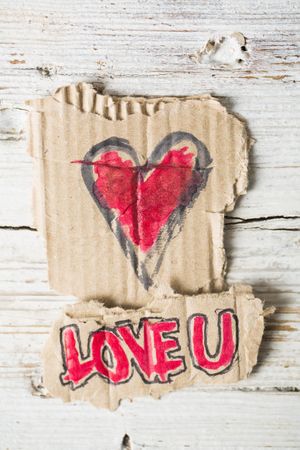 Love symbols hand painted in watercolor