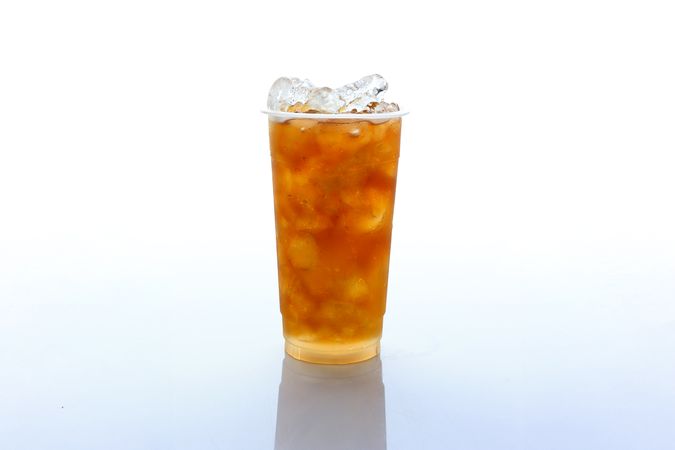 Iced Tea Served on Plastic Cup