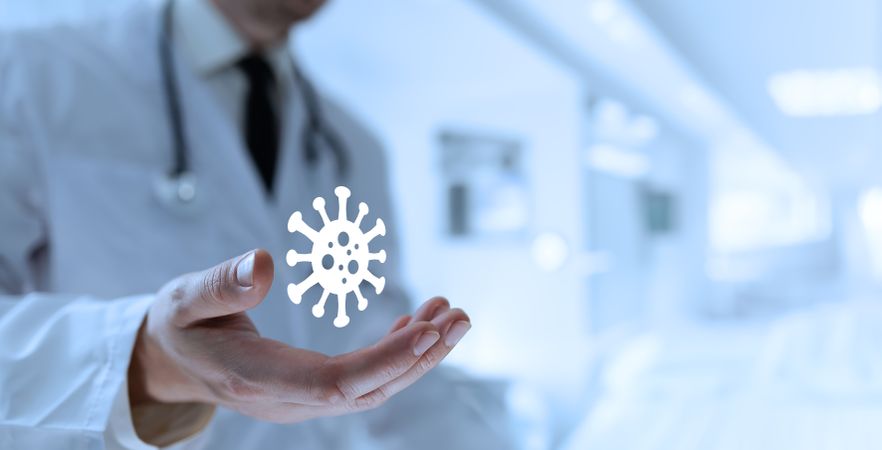 Reveals Virus Icon in Palm