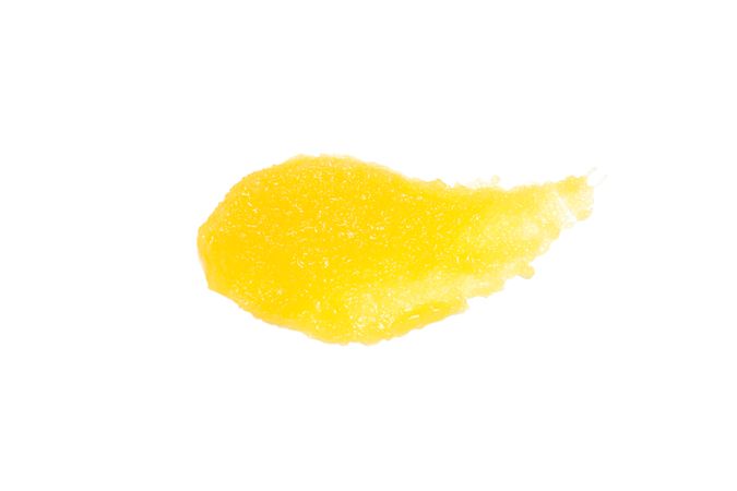 Pumpkin cosmetic, isolated on light background