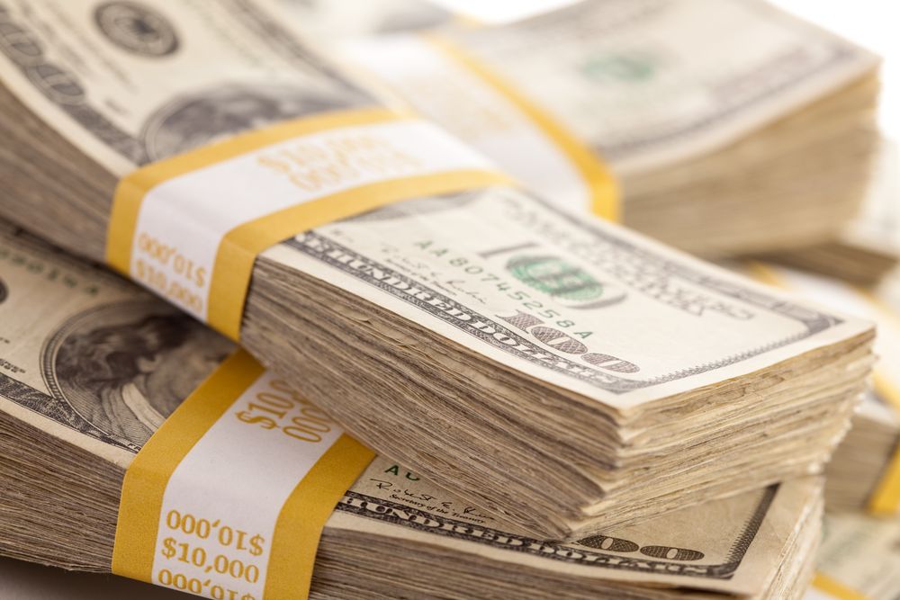Stacks of One Hundred Dollar Bills