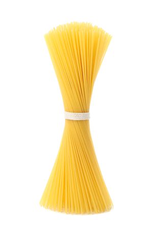 Tasty pasta isolated on plain background. Spaghetti food