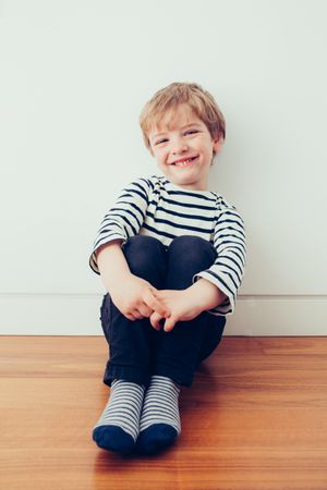 Portrait of a blonde cute boy