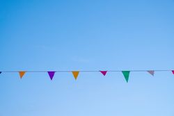Garlands in sky