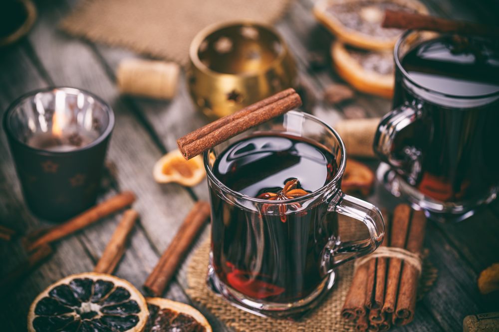 Hot mulled wine