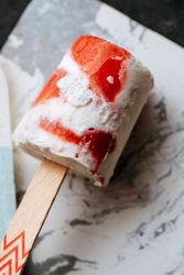 Watermelon and cream popsicle
