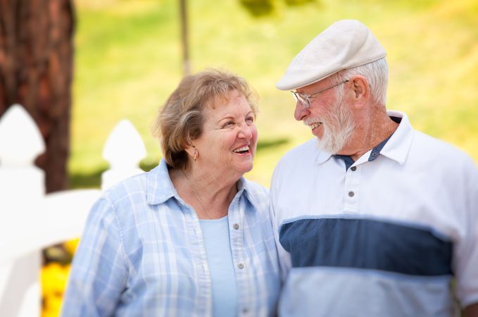 Happy Mature Couple in The Park