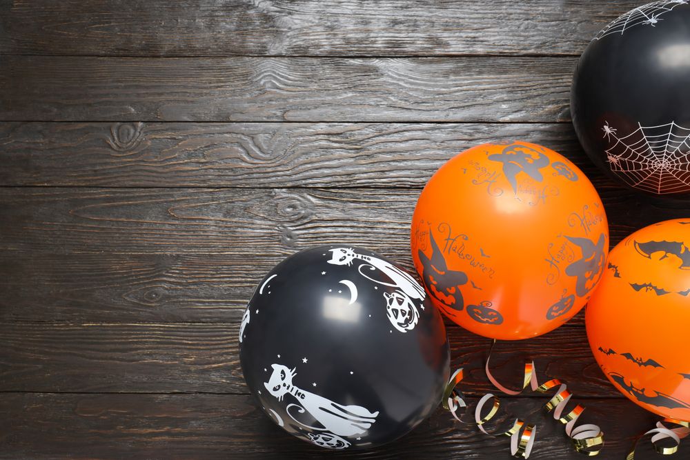 Concept of Halloween, Halloween balloon, space for text
