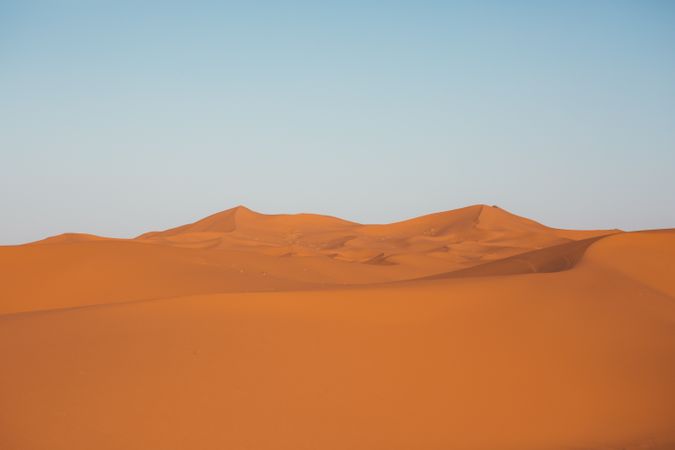 red sandy dune of desert in Morocco