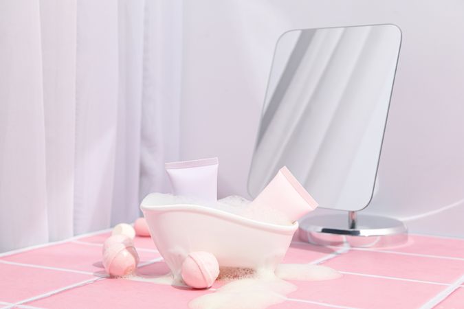 Concept of cosmetic and beauty care accessories