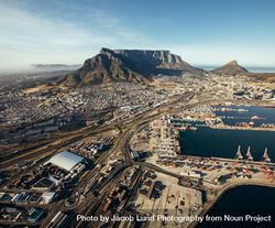 Aerial view of cape town harbor 0VYgXb