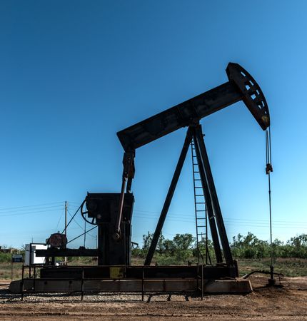 A pumpjack on the outskirts of Electra, Texas