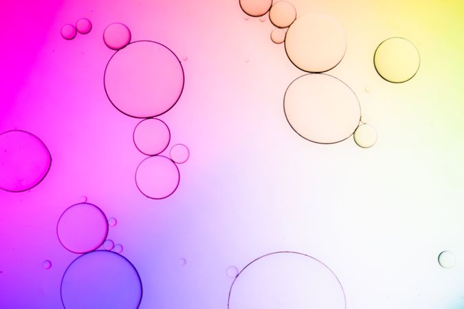 Abstract Macro Photography gradient of oil and water, Science abstract tech background