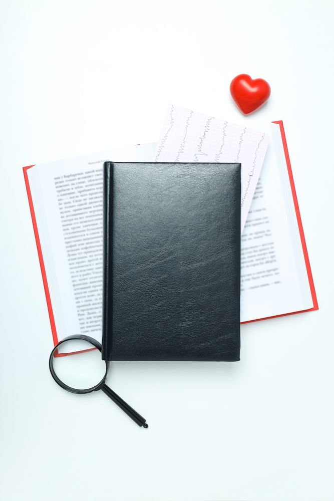 Concept of different professional books - medicine books