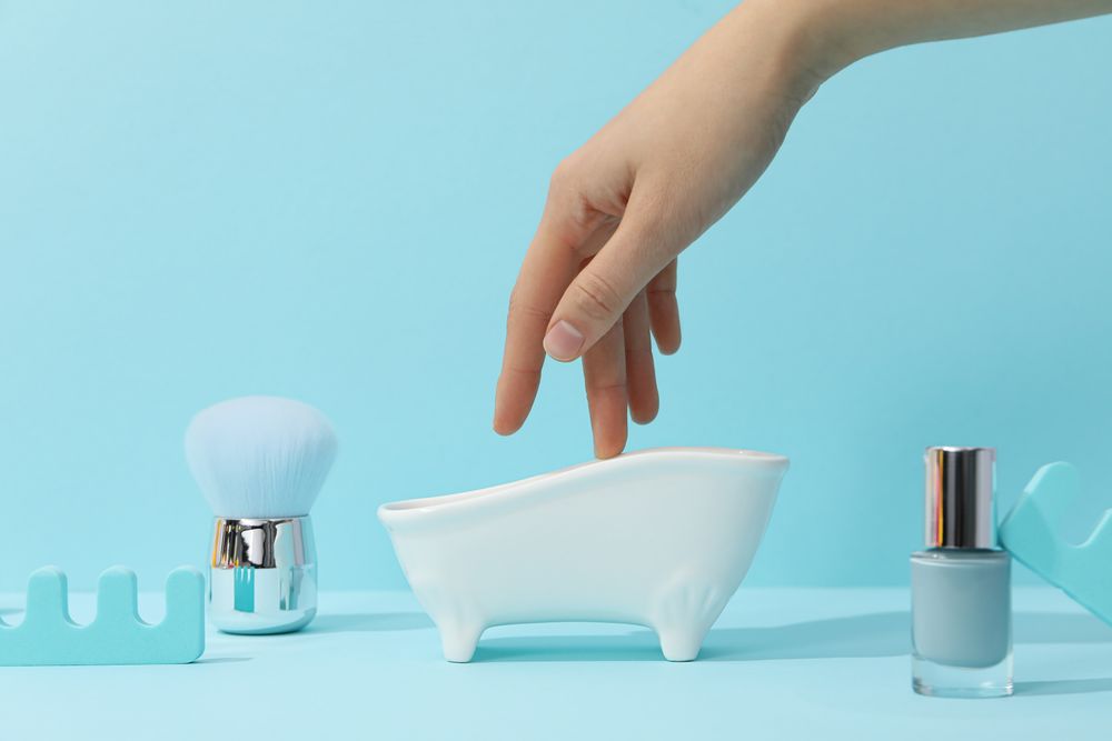 Concept of cosmetic and beauty care accessories