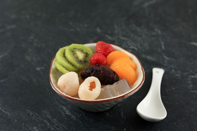 Japanese Sweet Dessert Shiratama Anmitsu