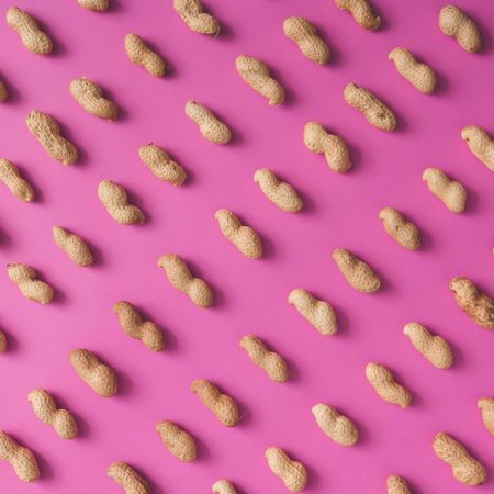 Peanut pattern on pink background