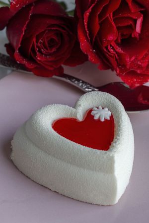 Cake with heart shape
