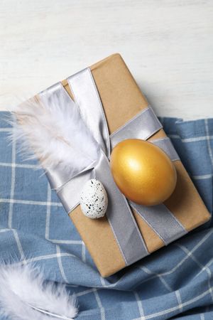 Pension rewards, returns and investment funding concepts, golden egg