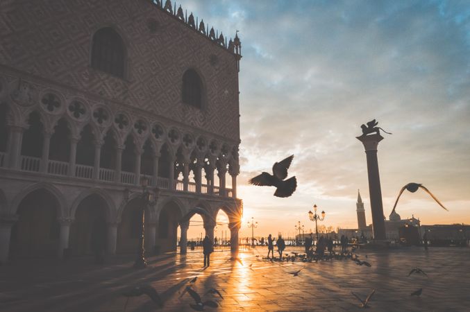 St. Mark's Square during sunset