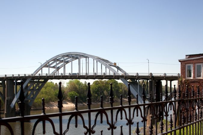The Edmund Pettus Bridge civil rights landmark in Selma, Alabama