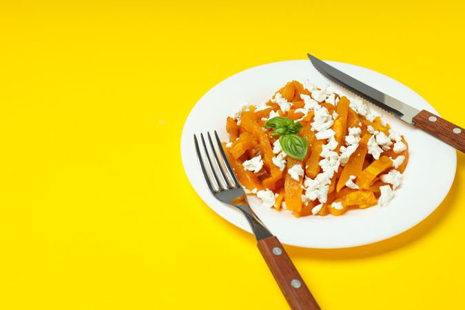 Concept of tasty homemade dish - baked pumpkin