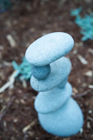 Pile of rocks stacked up as a cairn