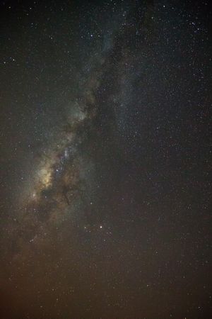 milky way galaxy and space dust in the universe, Long exposure photograph, with grain.