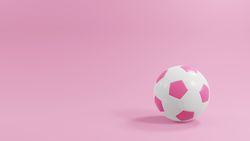 One vibrant pink soccer ball